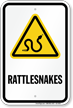 Rattlesnakes Warning Sign