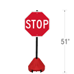 Stop, 48in Portable Sign Holder Kit