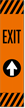 Reflective "Exit" Straight Ahead Arrow Label