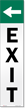 Reflective "Exit" Label w/ Left Arrow