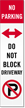Reflective No Parking, Do Not Block Driveway Label