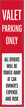 Reflective "Valet Parking Only, All Others Will Be Towed Away At Car Owner's Expense and Risk" Label