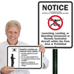 Remote Controlled Aircraft Drone Liability Rules Sign