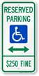 Reserved Parking Placard Handicapped Sign