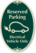 Reserved Parking Electrical Vehicle Only Signature Sign