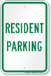 Resident Parking Sign