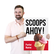 Scoops Ahoy Custom Yard Sign With Ice Cream Parlor Name