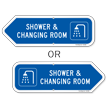 Shower And Changing Room Directional Swimming Pool Sign