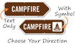 Campfire Arrow Campground Sign