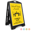 Sidewalk Seating Available BigBoss Portable Custom Sign