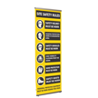 Site Safety Rules PPE Must Be Worn With Symbols Banner Kit