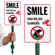 Smile You Are On Camera LawnPuppy Sign And Stake Kit