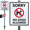 No Dogs Allowed with Graphic Sign