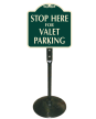 Stop Here For Valet Parking Sign Post Kit