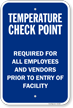 Temperature Check Point Select Your Arrow Sign
