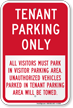 Tenant Parking Only Sign