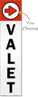 Valet LotBoss Reflective Adhesive Label With Arrow
