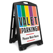 Valet Parking Please Wait Here Sidewalk Sign
