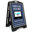 Virtual Tours BigBoss Portable Custom Sidewalk Sign