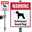 Warning Dog Breed LawnBoss® Sign & Stake Kit