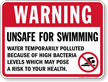 Warning Unsafe For Swimming Pool Sign