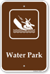 Water Park Campground Sign With Symbol