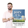 We Are So Glad To See You Add Text Religious Yard Sign