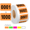 Roll Of 0001 to 1000 Sequentially Pre-Numbered Labels