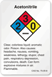 Acetonitrile NFPA Chemical Label