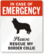 In Case Emergency, Rescue My Border Collie Label