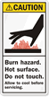 Hot Surface. Allow To Cool Servicing Label