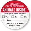 Custom In Case of Fire or Emergency Window Decal