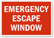 Emergency Escape Window Label