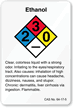 Ethanol NFPA Chemical Label