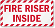 Fire Riser Inside Label