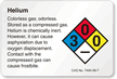 Helium NFPA Chemical Hazard Label