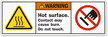 Hot Surface Do Not Touch Cause Burn Label