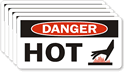 OSHA Danger Hot Laminated Vinyl Label