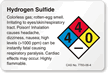 Hydrogen Sulfide NFPA Chemical Hazard Label