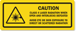 Class 4 Laser Radiation Avoid Exposure Label