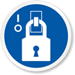 Lock Out In De Energized State Symbol Label