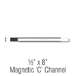Magnetic 'C' Channel Label Holder, 1/2 in. x 8 in.