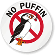 No Puffin Graphic Label