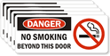 Danger: No Smoking Beyond Door Sign
