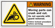 Hand Crush ANSI Warning Label