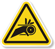 Pinch Point/Hand Entanglement Warning Safety Symbol Label