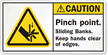 Pinch Point Keep Hands Clear Label