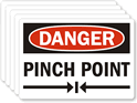 Danger Pinch Point Label