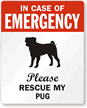 In Case Of Emergency, Please My Pug Label