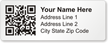 Custom Add Name Address QR Code Label